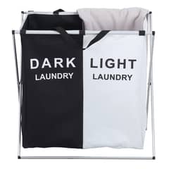 KLEINE WOLKE - Cesto de Ropa Plegable 60x60x39 cm 106 l Blanco y Negro