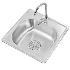 SENSI DACQUA - Lavaplatos con Monomando 1 Cubeta(s) 48x17.5x22 cm Acero inoxidable
