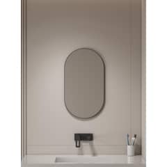 SENSI DACQUA - Espejo Baño Ovalada 40x80 cm Negro Kr