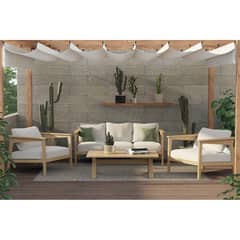 JUST HOME COLLECTION - Juego de Living de Terraza Cali 5 Personas Gris