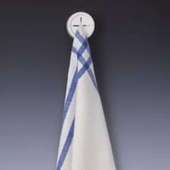 INOFIX - Colgador toalla adhesivo blanco