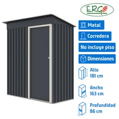 ERGO - Bodega jardín S2001XB Gris 181x86x163 cm