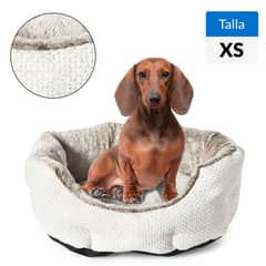 PETIZOOS - Cama redonda para Perro 16x40x45 cm Beige