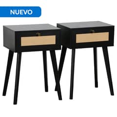 JUST HOME COLLECTION - Set Veladores Bali 80x90x40 cm Café