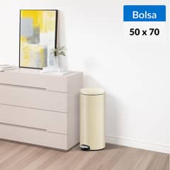 EKO - Basurero 30 Litros Plástico Crema