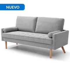 JUST HOME COLLECTION - Sofá 2 cuerpos Jazzy 172x88x76 cm Gris