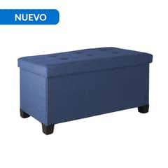 JUST HOME COLLECTION - Banqueta Barney azul 38x76x38 cm