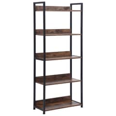 JUST HOME COLLECTION - Estante Wool Metal 5 Nivel(es) 55x140x27 cm Negro/Café