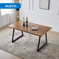 JUST HOME COLLECTION - Mesa de comedor Romy Café 90x76x160 cm