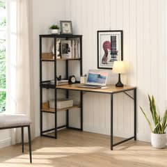 JUST HOME COLLECTION - Escritorio Multifuncional Feli Madera/Negro 150x75x60 cm