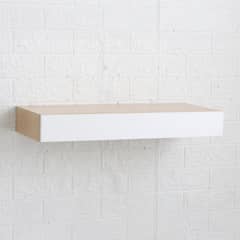 JUST HOME COLLECTION - Repisa 2 Nivel(es) 60x8x24 cm Blanco/Café