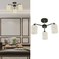 JUST HOME COLLECTION - Lámpara Colgar Melody 3 Luces E27 Madera/Negro