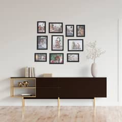 JUST HOME COLLECTION - Set 10 marcos 25.5x34.4 cm Negro MDF