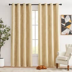 JUST HOME COLLECTION - Cortina 2 Paños Blackout 140x220 cm Beige