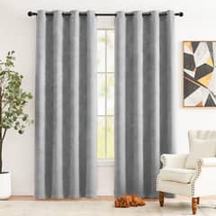 JUST HOME COLLECTION - Cortina 2 Paños Blackout 140x220 cm Gris