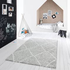 JUST HOME COLLECTION - Alfombra Living Sherpa 200x290 cm Gris