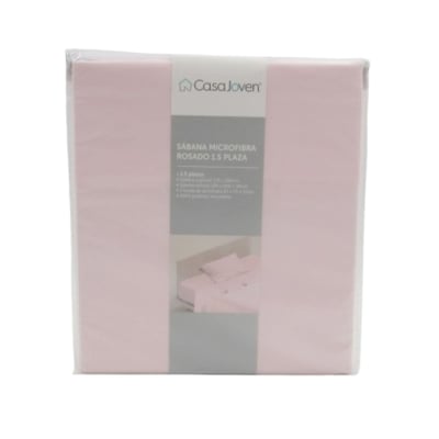 Imagen 2 del producto Sabana Microfibra Rosado 1.5 Plaza