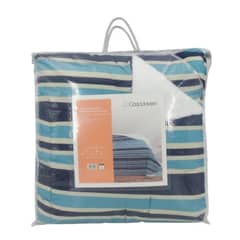 CASA JOVEN - Plumon Sherpa Ema Estampado Azul 1.5 Plaza