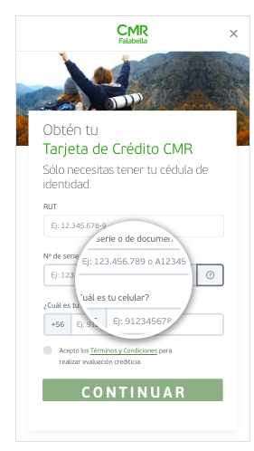 Completa tus datos personales en el formulario
